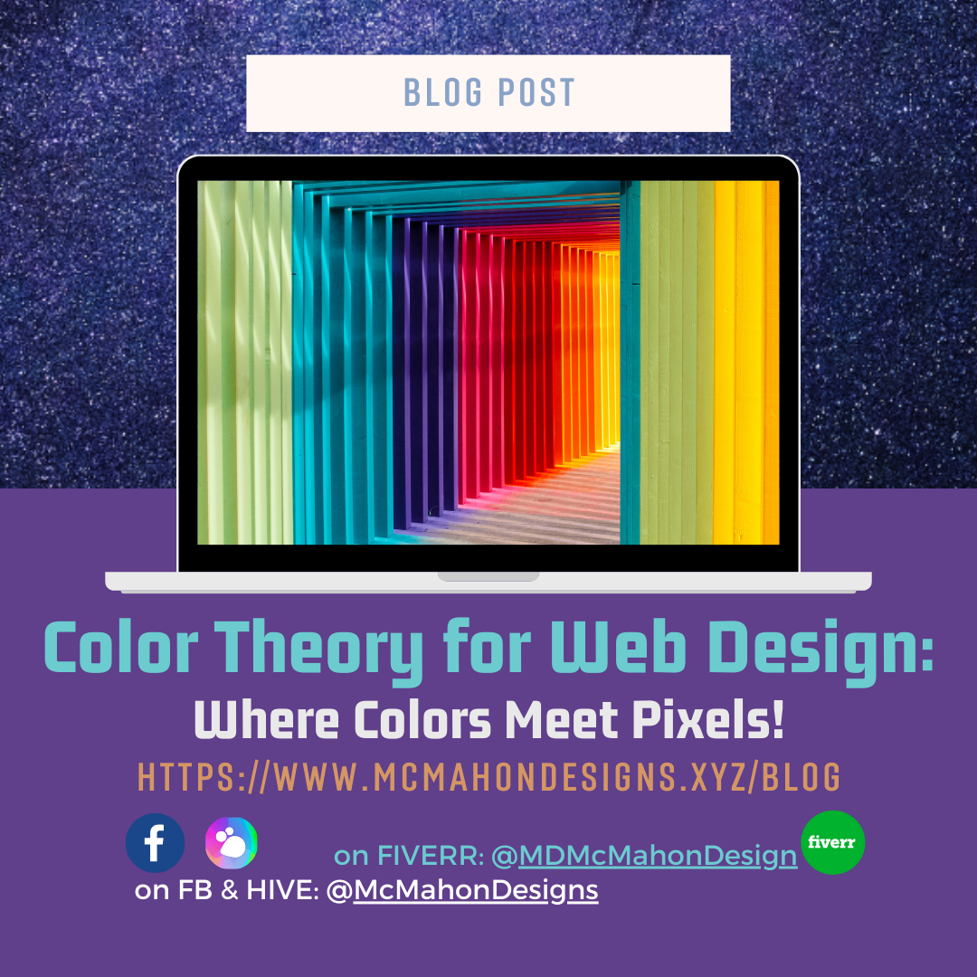 Color Theory for Web Design Blog Graphic; Color Theory for Web Design Blog Graphic; photo used within from Unsplash's Robert Katzki.